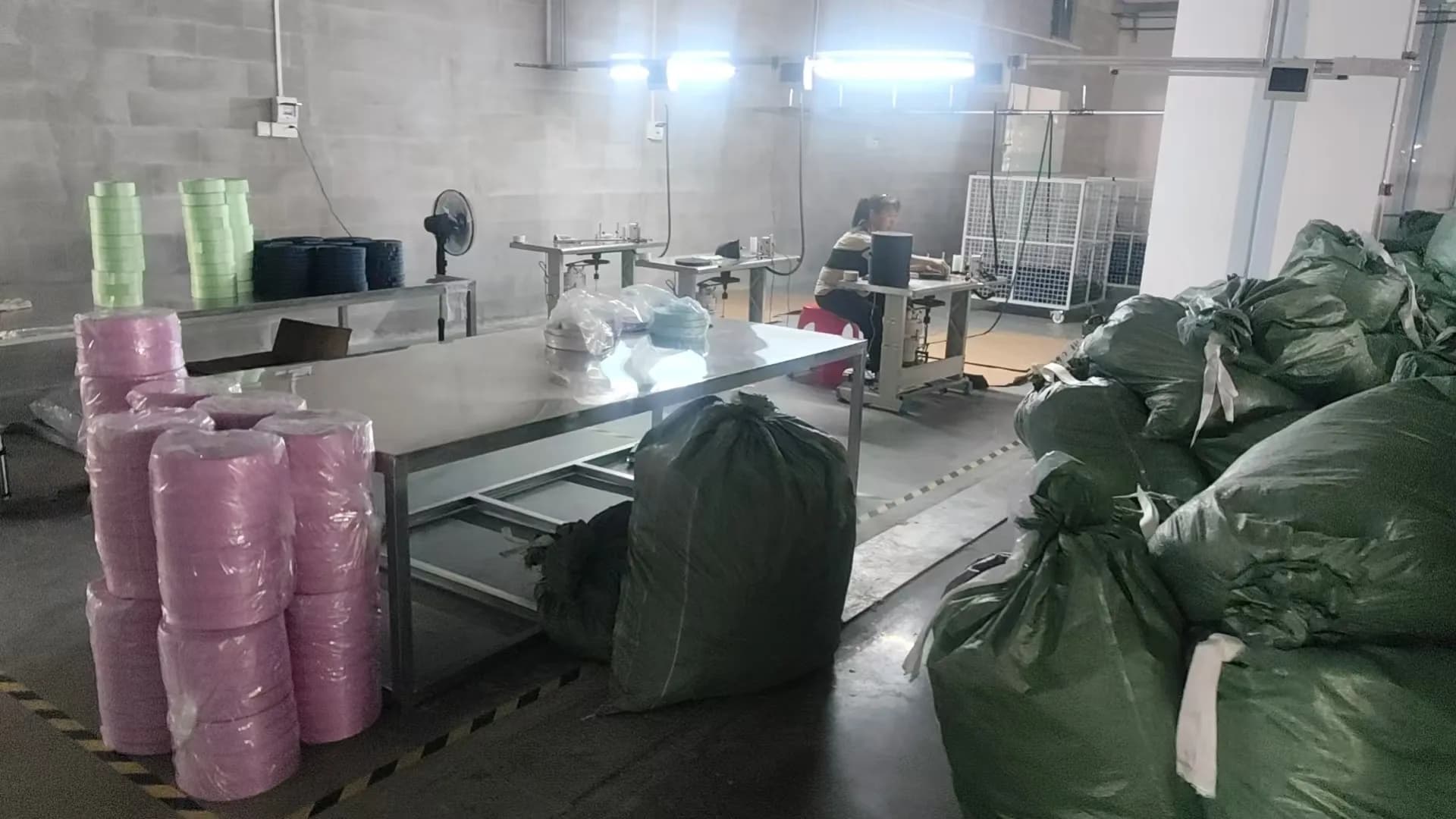 Trim materials preparation area