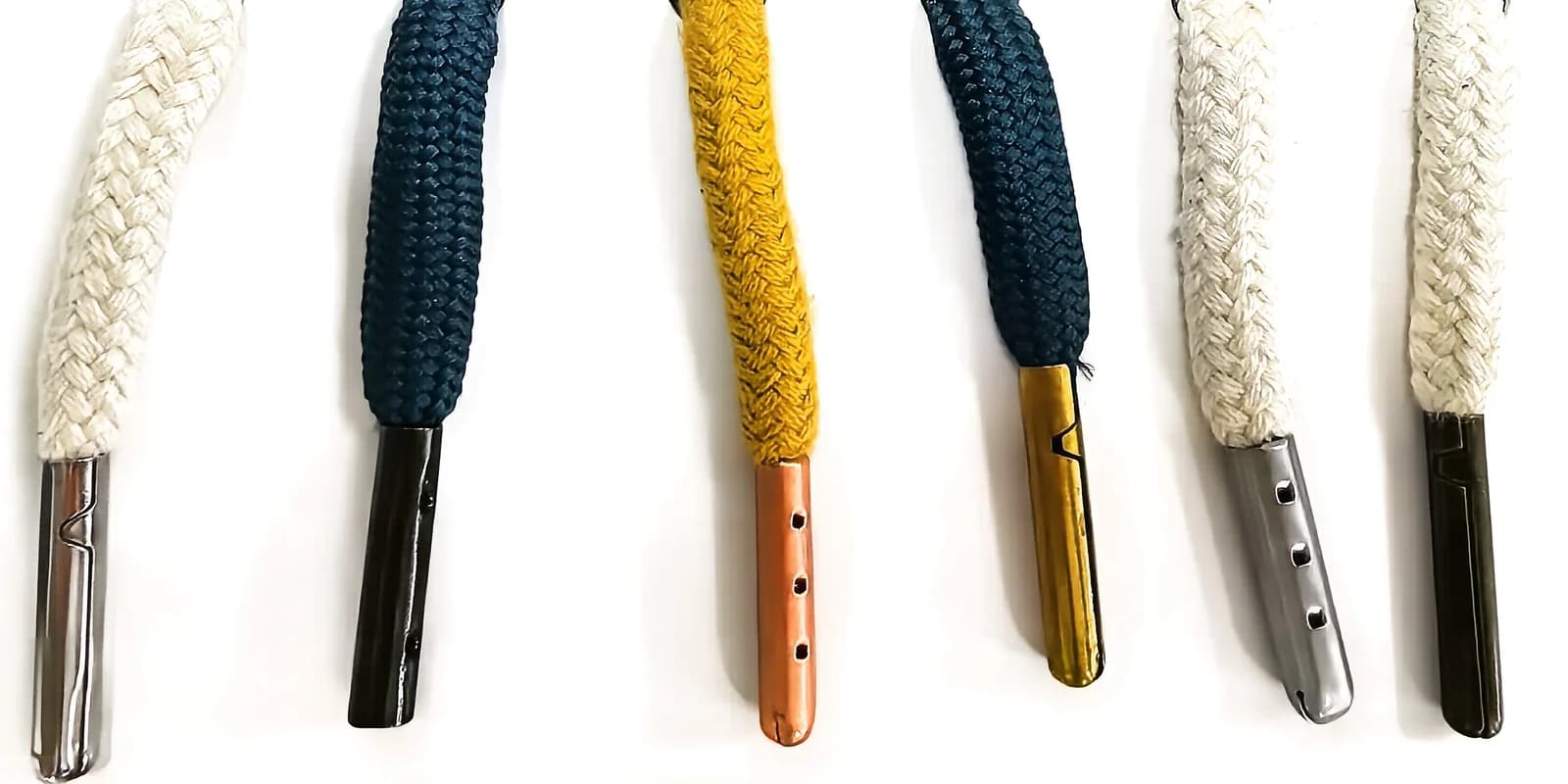 Close detail of a woven ribbon surface