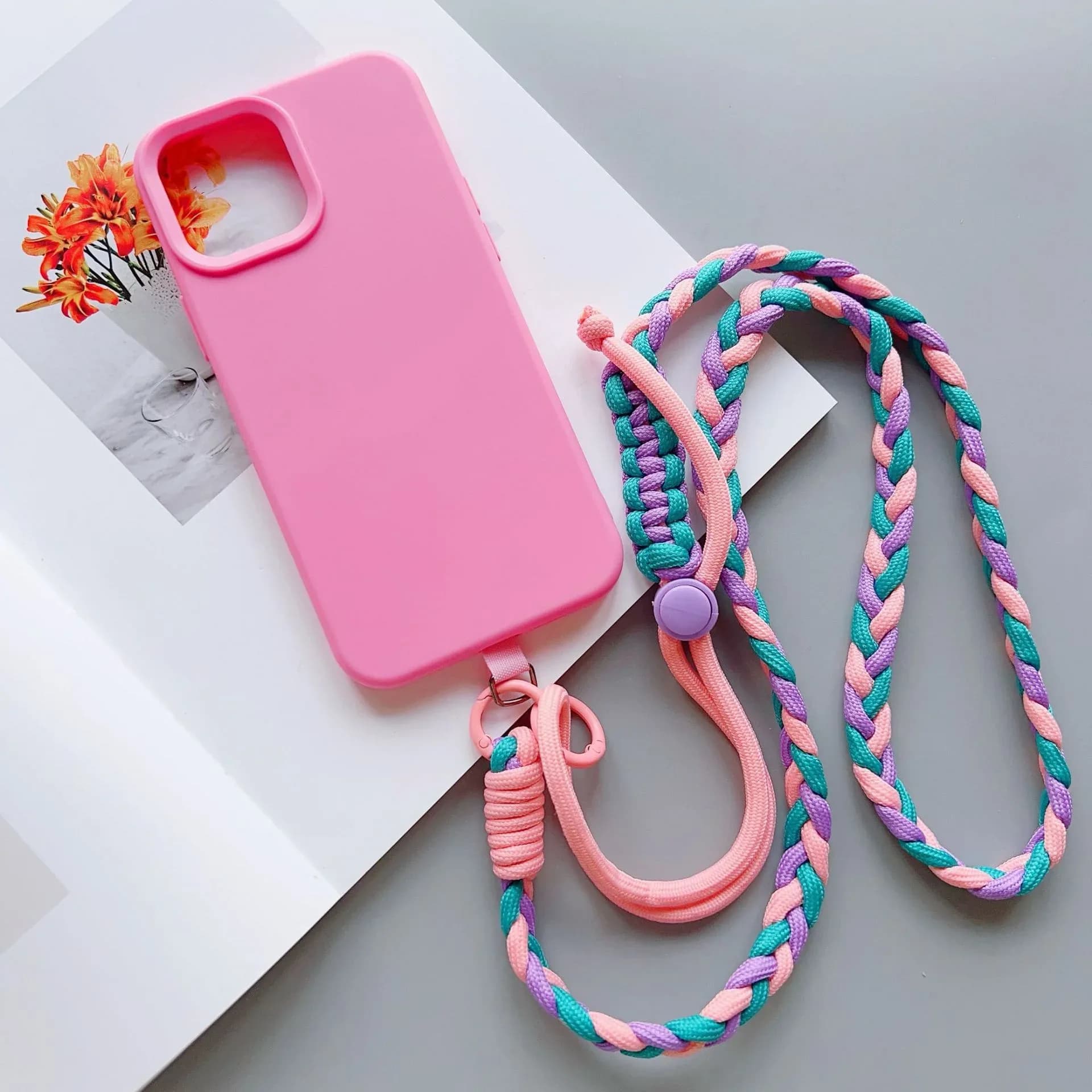 Braided phone lanyard collection