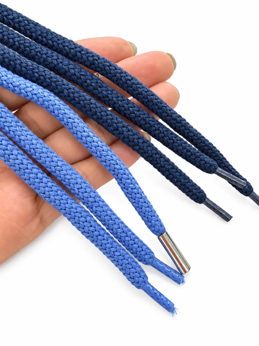 Round cord with molded plastic tip
