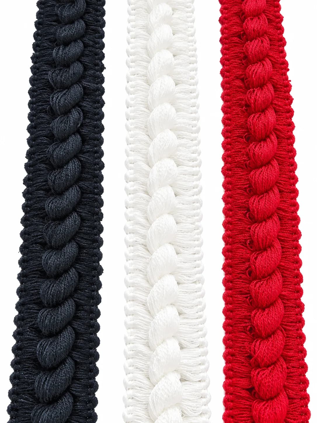 Colored yarn cones and textile materials