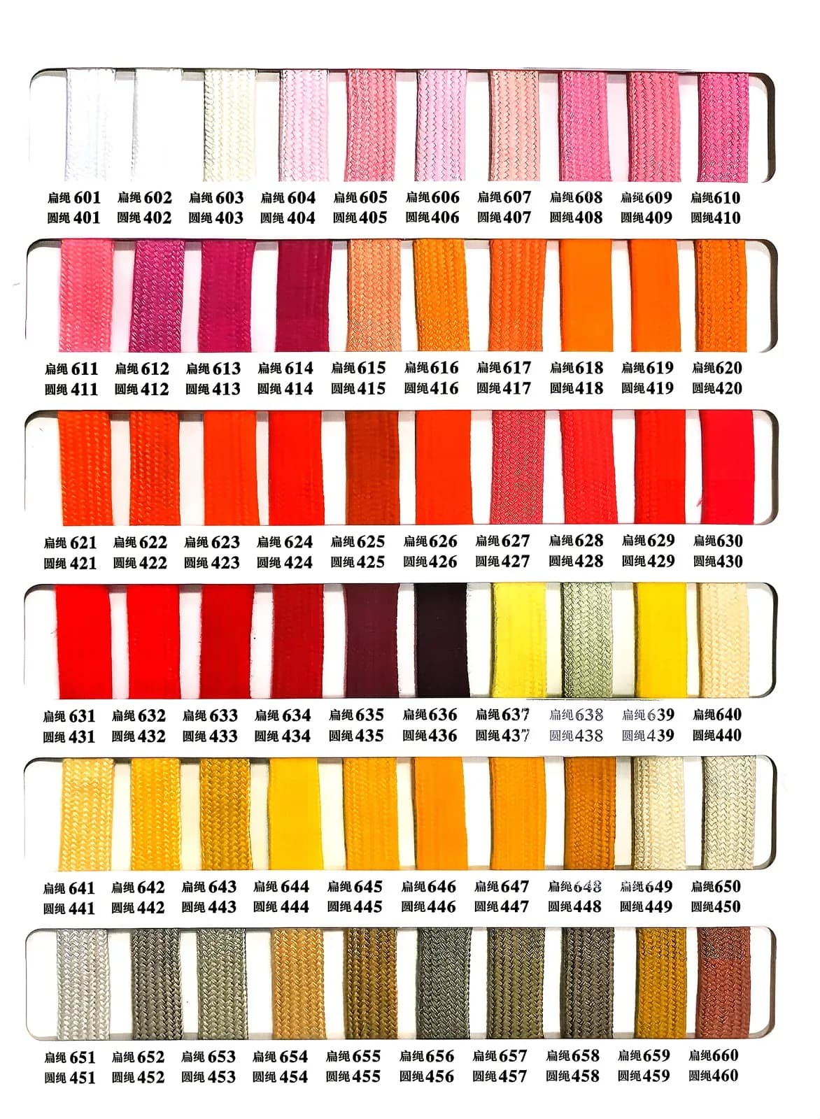 Ready-stock trim sample catalog