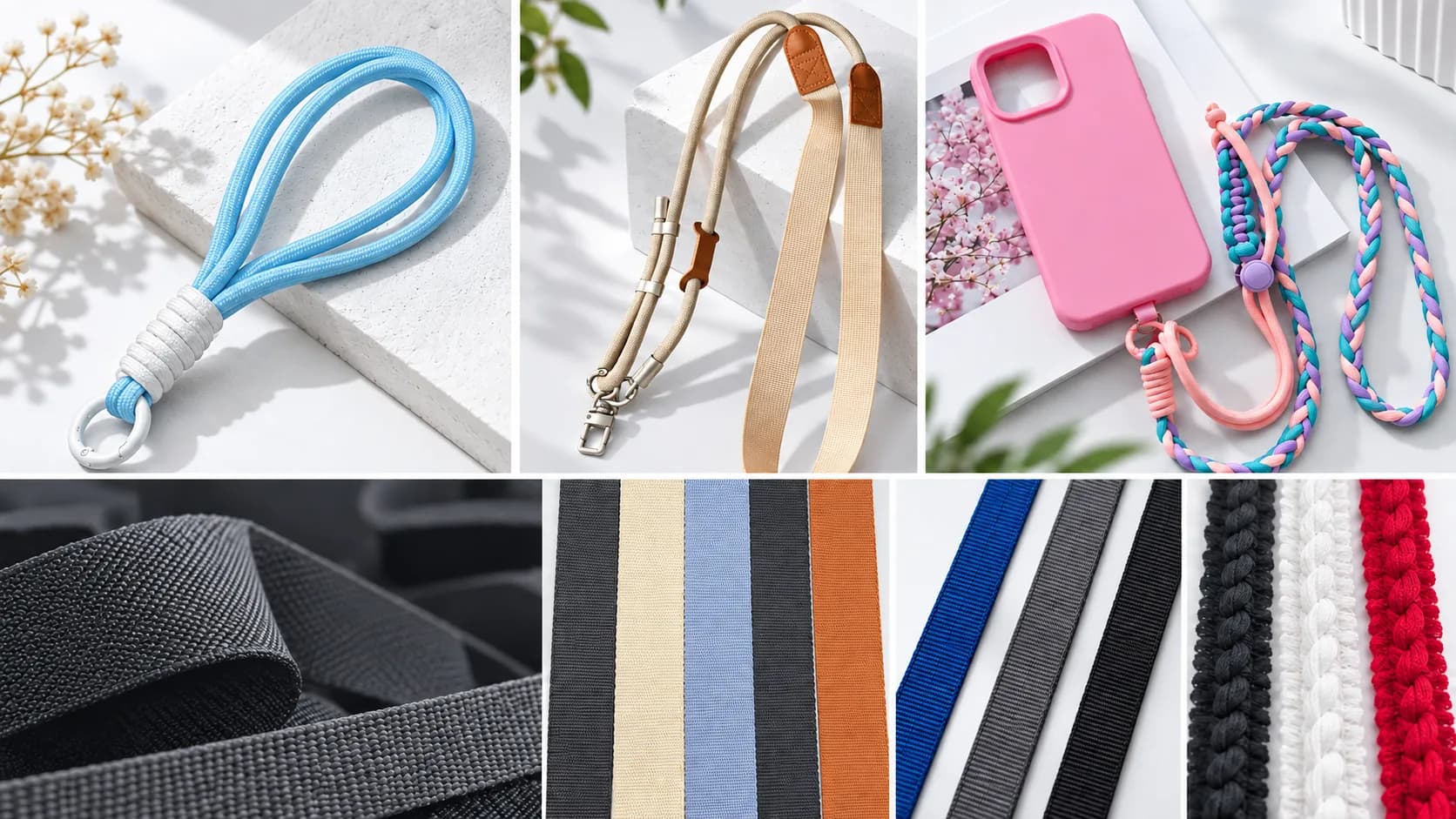 Colorful braided cord wristbands with custom end fittings