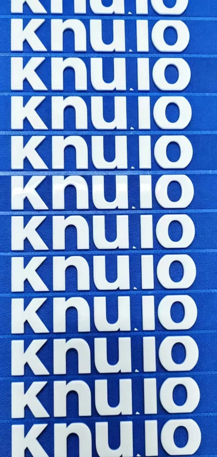 Raised silicone print effect samples